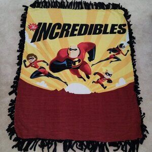The Incredibles Disney Tie Knotted Fleece Blanket Baby Girl Boy Lap Violet Dash